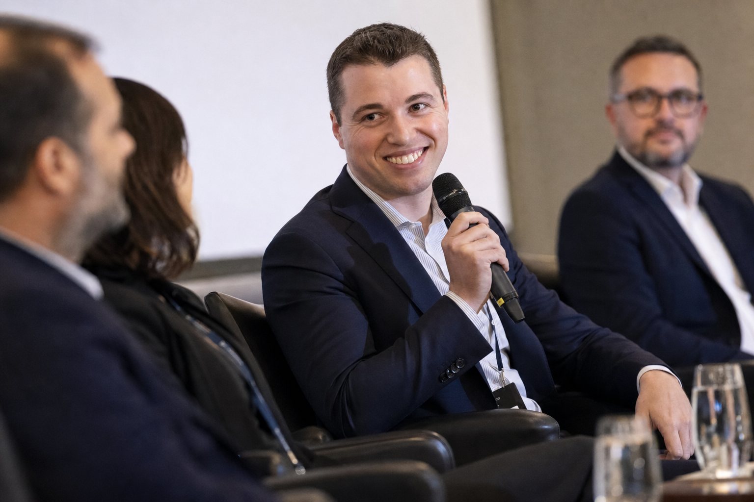 Bryen Alperin on a conference panel
